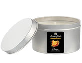 Orange Scented Candle in Silver Tin